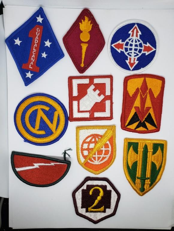 10 US Army & Marines Shoulder Patches - Modern (1 of 2)