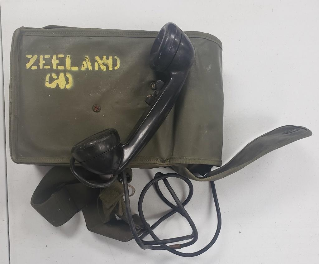 Vietnam Era US Army Field Telephone W/Canvas Case (1 of 4)