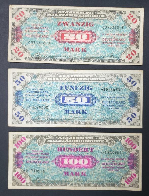 3-1944 Germay WW2 ALLIERTE MILITARBEHORDE (1 of 2)