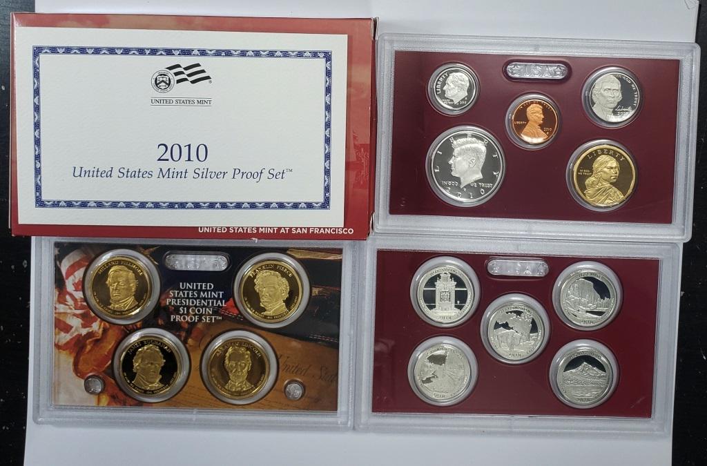 2010 US Silver Proof Set - 14 Coin Set (1 of 2)