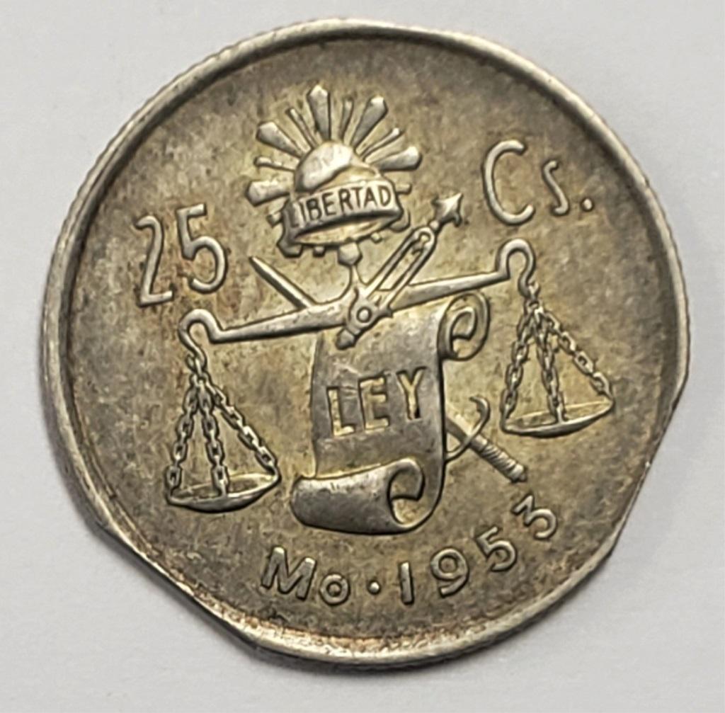 1953 Mexico Silver 25 Centavos (1 of 2)