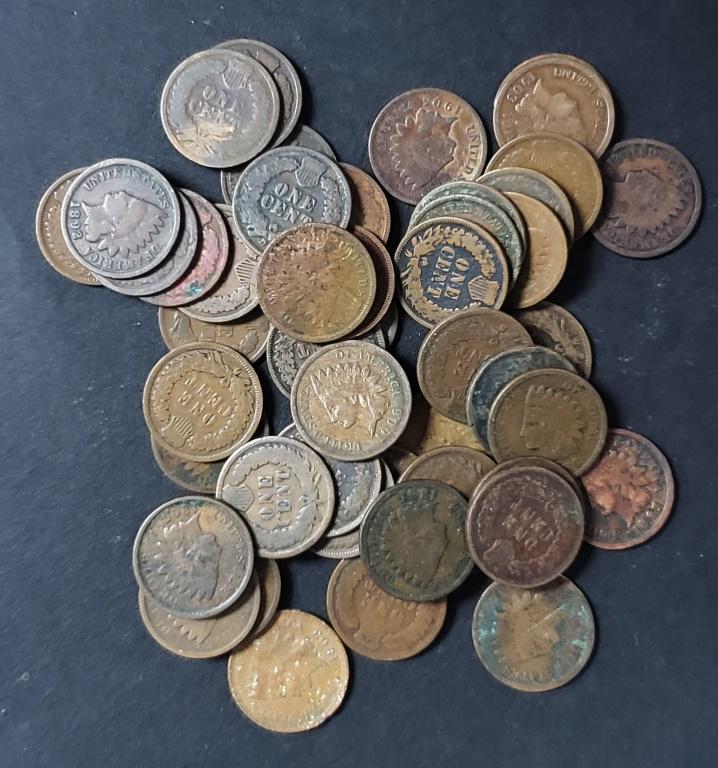 50 INDIAN CENT LOT - GREAT MIX (1 of 1)