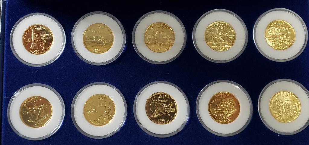 Statehood Quarter Dollars 24kt Gold Plated 2001-20 (1 of 2)