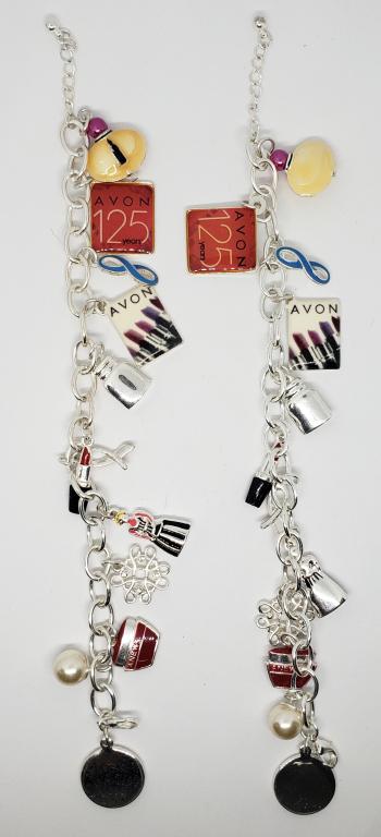 2-VINTAGE AVON SILVER TONED CHARM BRACELETS: REGISTER TO BID TODAY!