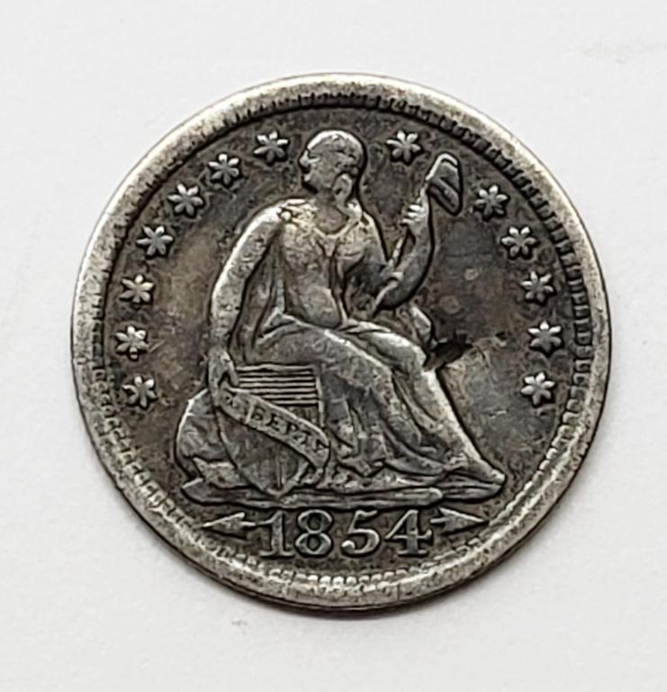 1854 Seated Liberty Half Dime - Arrows (1 of 2)