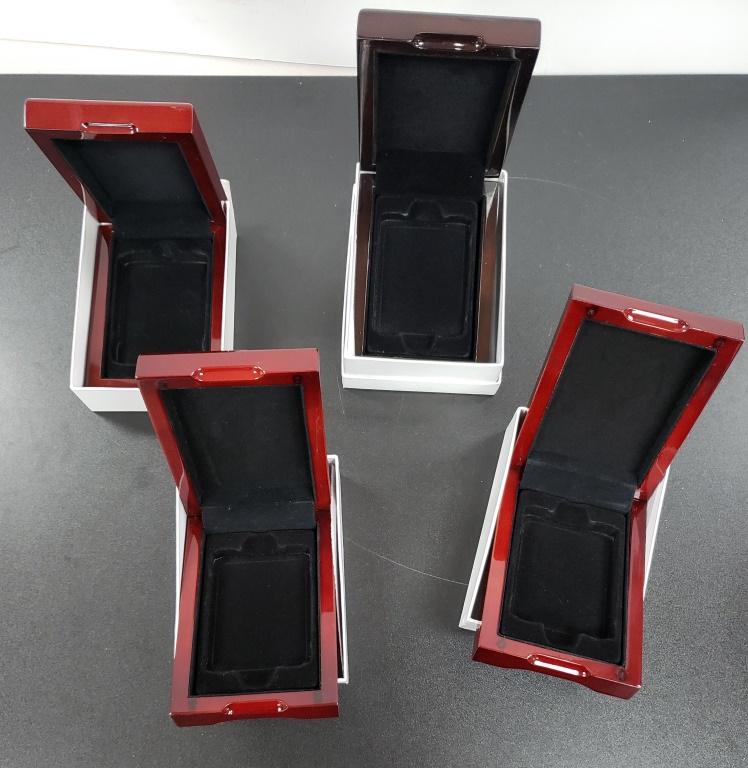 4 Wood Single Slab Display Boxes (1 of 2)