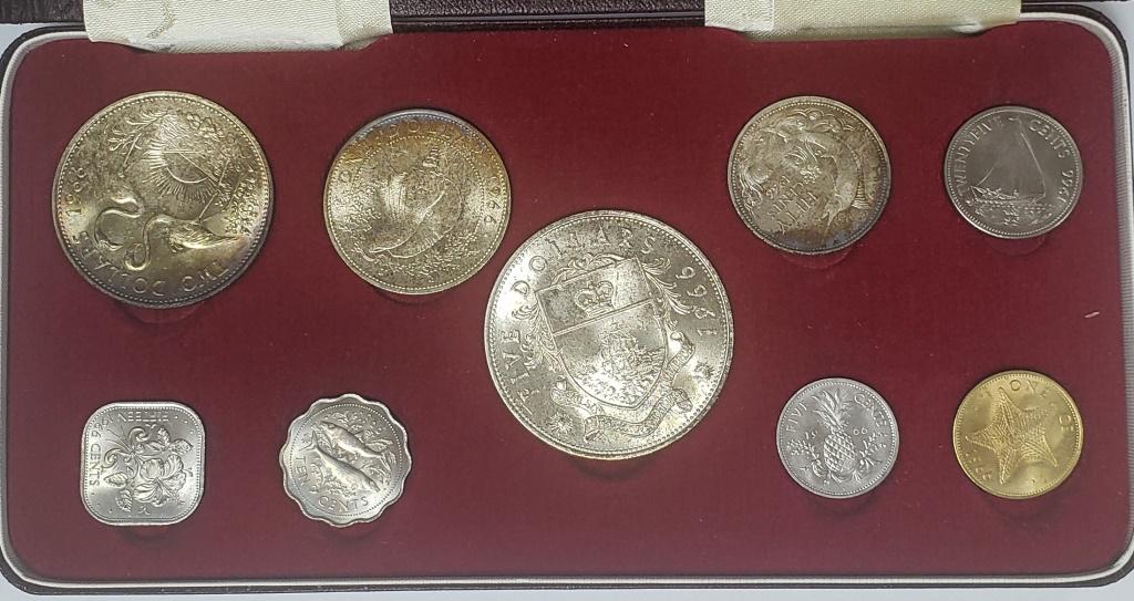 1966 Bahama Islands 9 Coin Set. (1 of 2)