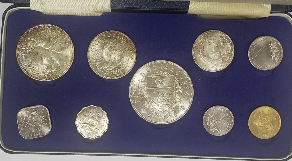 1966 Bahama Islands 9 Coin Set. (1 of 2)