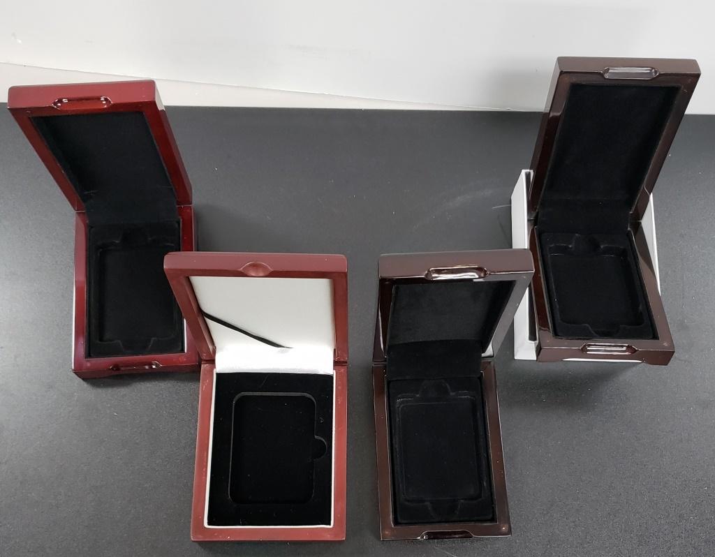 4 Wood Single Slab Display Boxes (1 of 2)