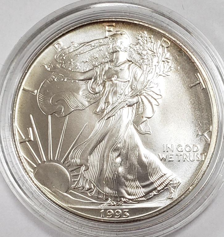 1993 American Silver Eagle Uncirculated (1 of 3)