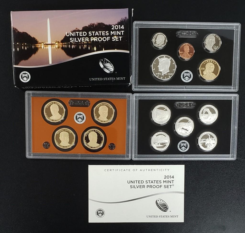 2014 US Silver Proof Set - 14 Coin Set (1 of 2)