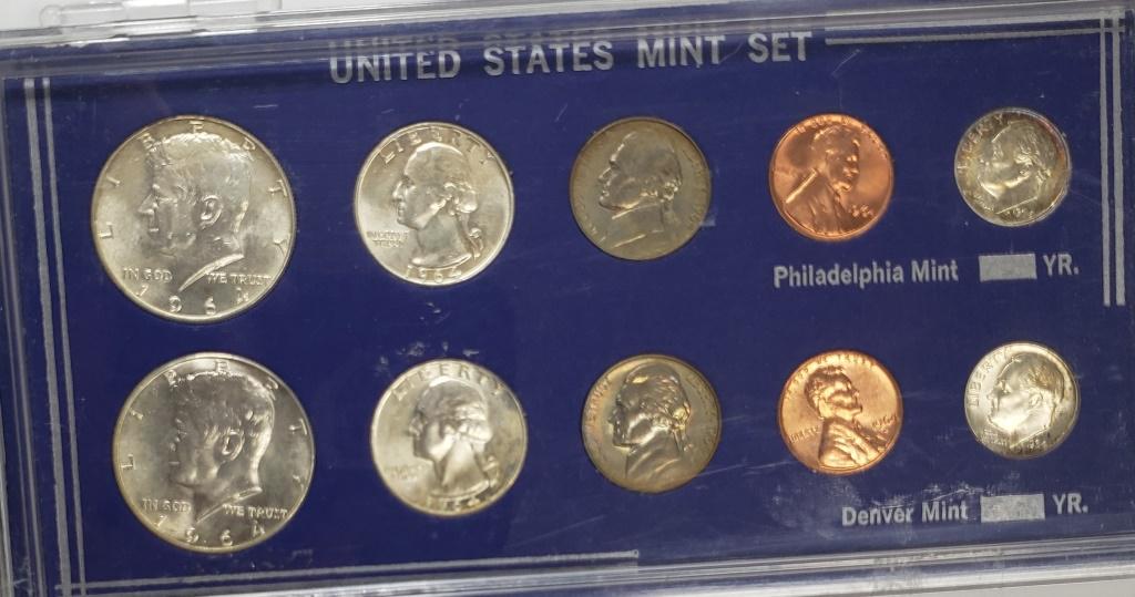 1964 P&D Mint Sets - Silver Half, Quarter, Dime (1 of 2)