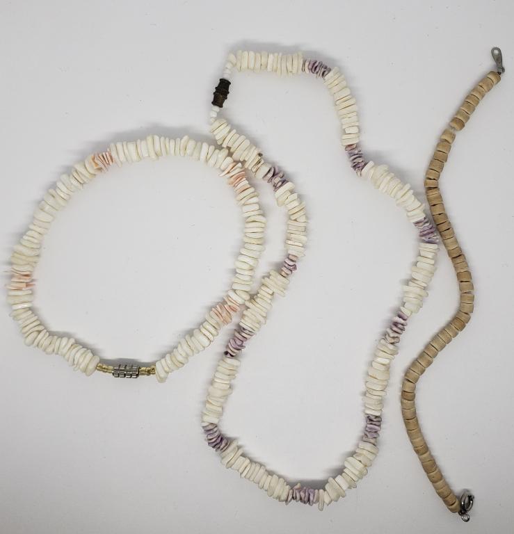 2-PUKA SHELL NECKLACES (1)CHILD'S SIZE PLUSE (1 of 3)