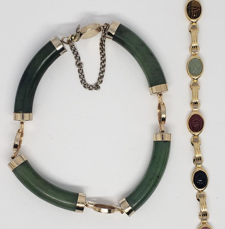 2-VTG ORIENTAL GOLD TONED BRACELETS (1 of 4)