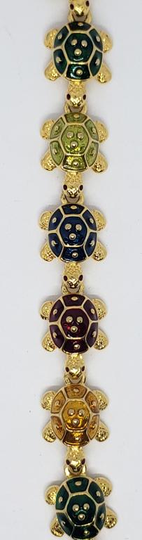 VTG KENNETH J LANE ENAMELED TURTLE BRACELET (1 of 5)