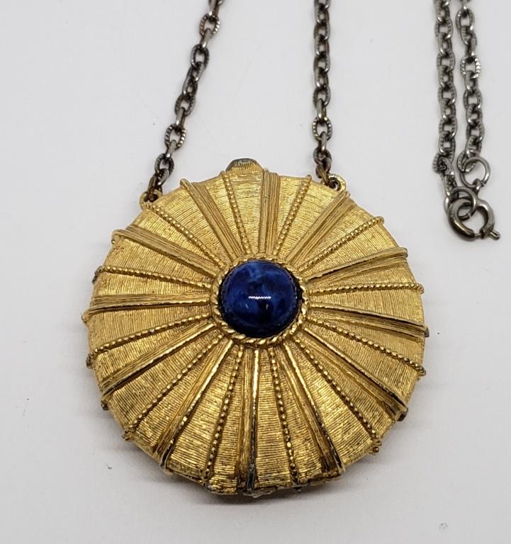 VINTAGE ESTE LAUDER GOLD TONED CAKE PERFUME (1 of 5)