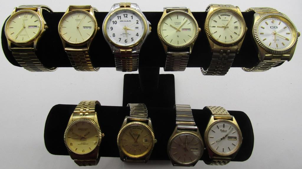 10 MENS QUARTZ WATCHES-CITIZEN-PULSAR-MISC (1 of 7)