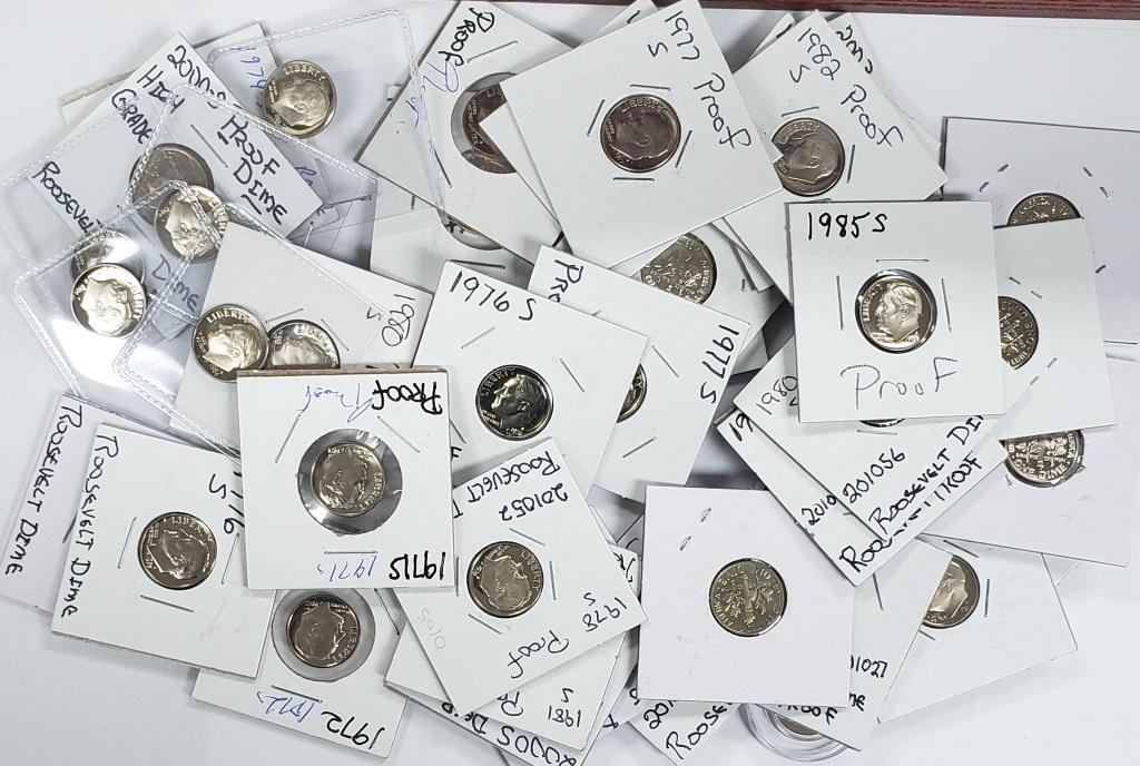 42-PROOF ROOSEVELT DIMES - MIXED LOT (1 of 1)