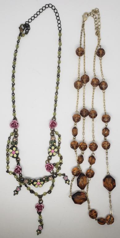 2-VTG MULTI STRANDED NECKLACES: (1)WITH BROWN (1 of 5)