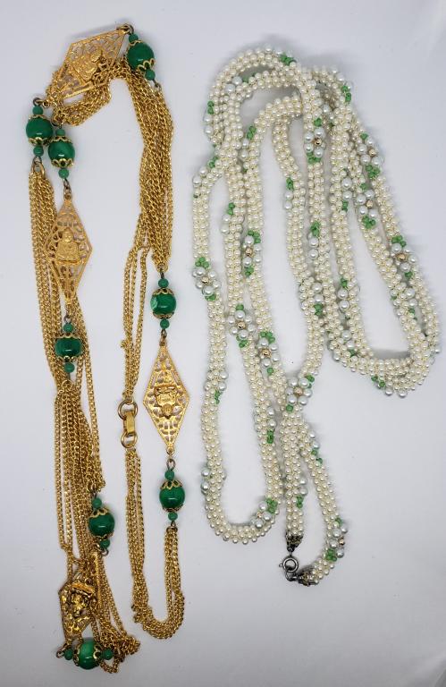 VINTAGE GOLD TONED MULTI STRANDED NECKLACE (1 of 4)