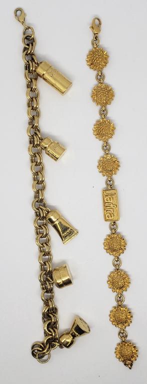 2-VTG GOLD TONED  BRACELETS (1)WITH (5)MAKEUP (1 of 3)