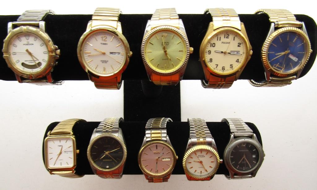 10 MENS QUARTZ WATCHES-STRETCH-SEIKO-MISC (1 of 6)