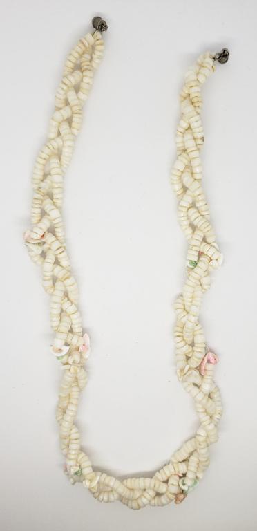 VINTAGE PUKA SHELL WRAPPED NECKLACE WITH (1 of 3)