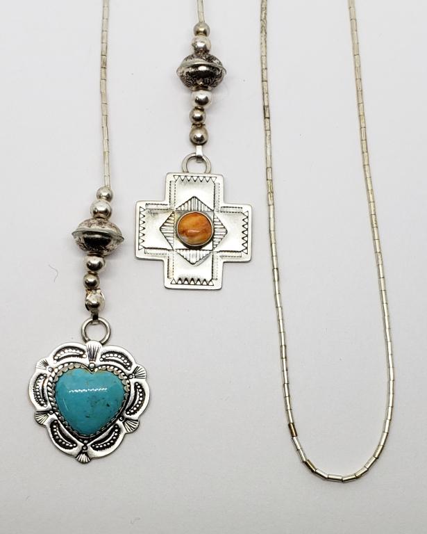 SOUTHWESTERN LIQUID STERLING WRAP NECKLACE (1 of 4)