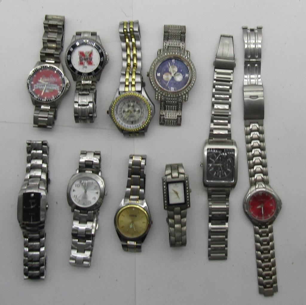 10 MENS QUARTZ  WATCHES-GUESS-NO BOUNDARIES-GENEVA (1 of 7)