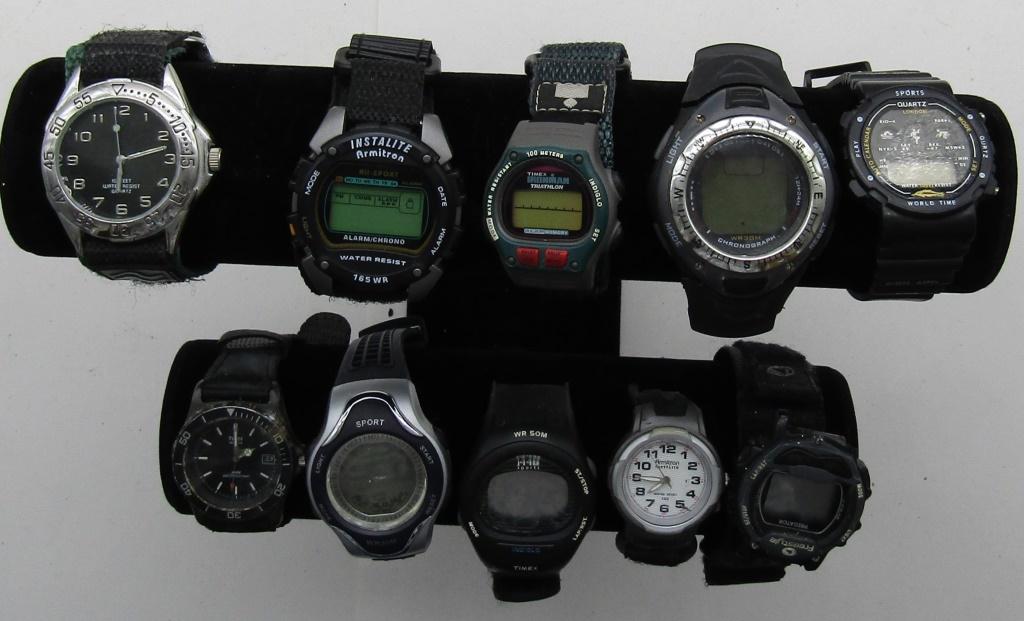 10 MENS QUARTZ  WATCHES-TIMEX-ARMITRON-FREESTYLE-M (1 of 6)