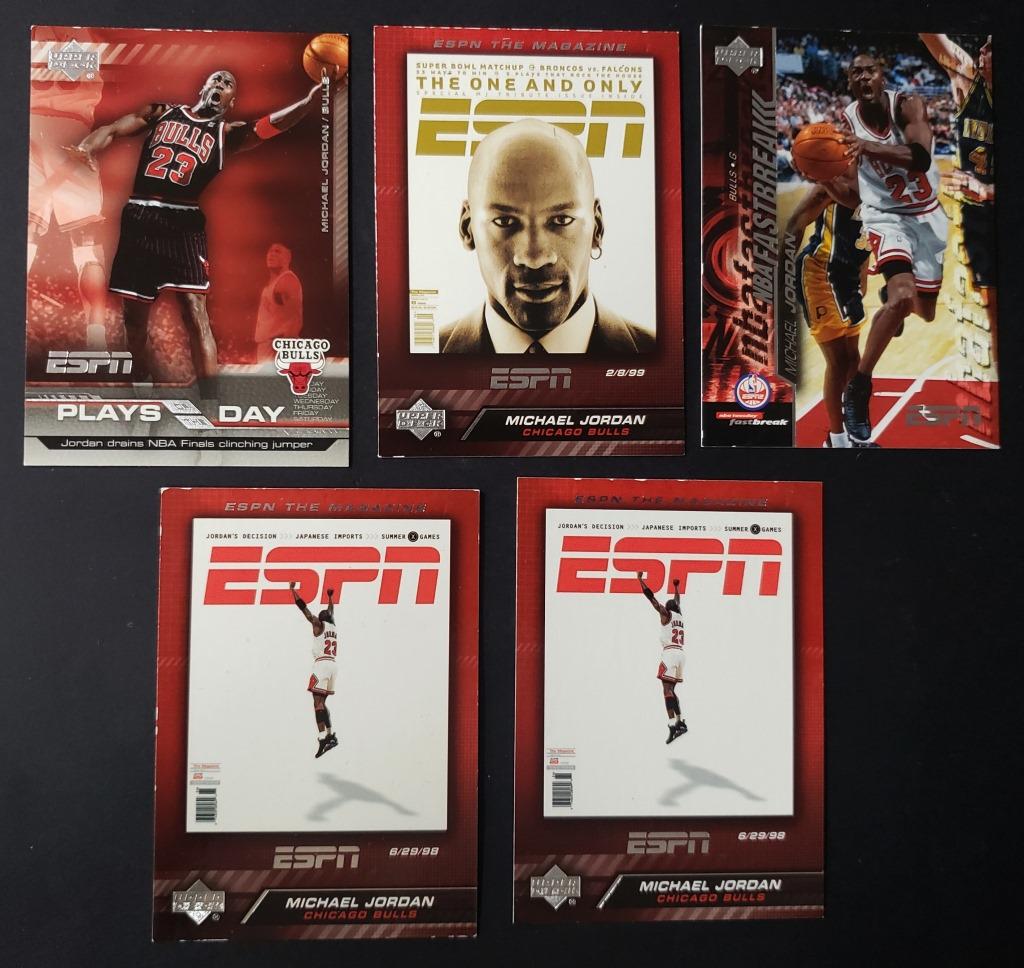 (5) UPPER DECK ESPN MICHAEL JORDAN CARDS (1 of 2)