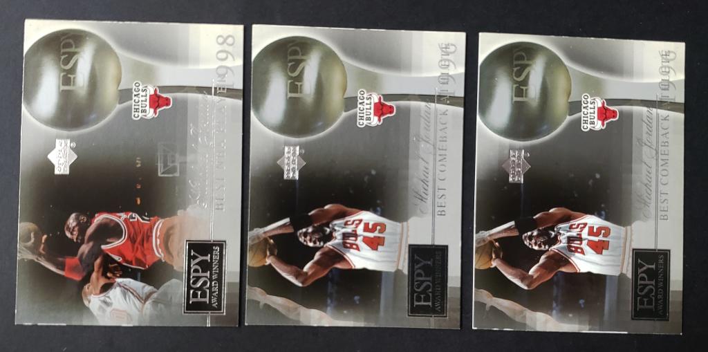 (3) Michael Jordan 2005 Upper Deck ESPY: Award Winners ESPY (2) MJ1 (1) MJ4