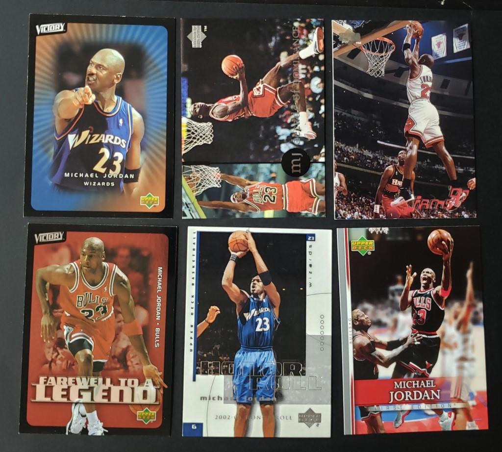 (6) UPPER DECK MICHAEL JORDAN CARD: ALL DIFFERENT MIXED YEARS