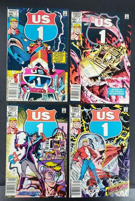 1983 MARVEL U.S. 1 COMIC LOT #1 thru #4 (1 of 2)