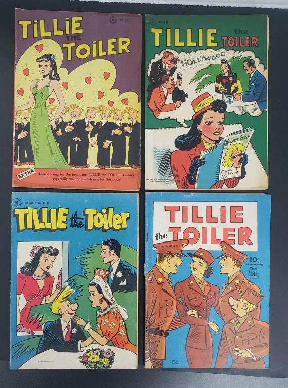 (4) DELL "TILLIE the TIOLER" COMICS (1 of 2)