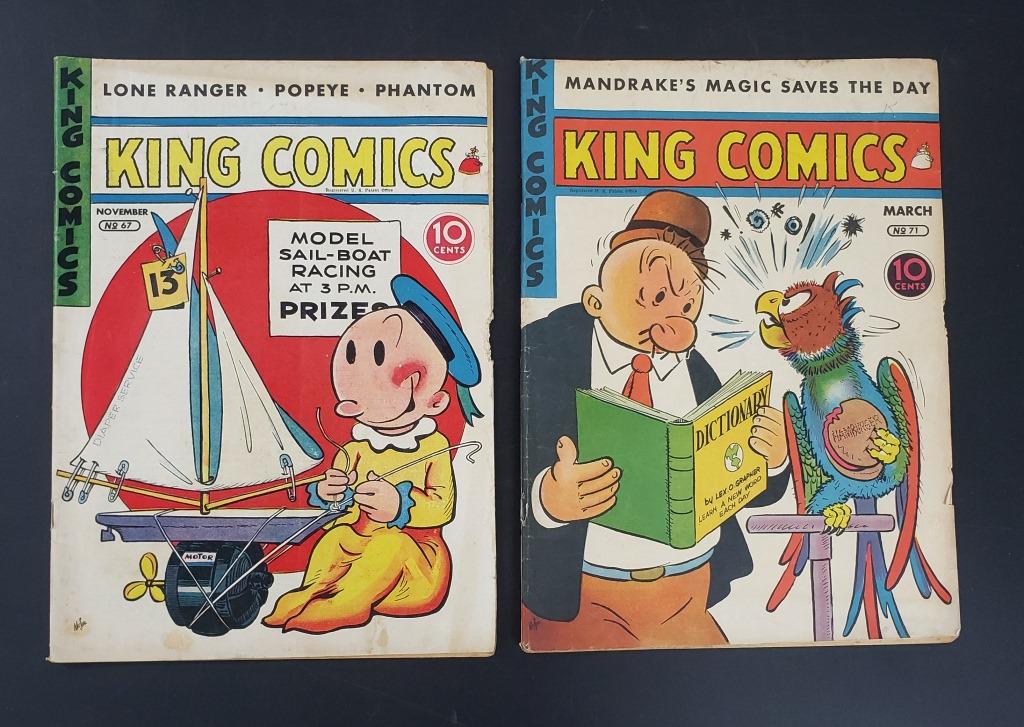 (2) KING COMICS #67 & #71 MANDRAKE, PHANTOM, (1 of 2)