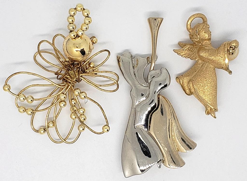 2 ANGEL PINS, 1 ANGEL PENDANT (1 of 2)