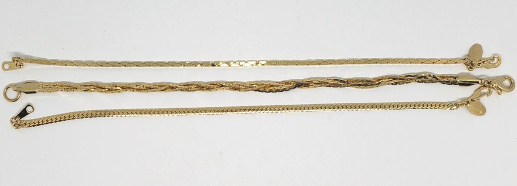 3 GOLD TONED VINTAGE BRACELETS (1 of 3)