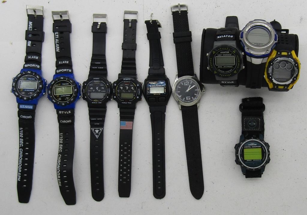 10 MENS QUARTZ -WATCHES-SPORTS WATCH-MISC (1 of 5)