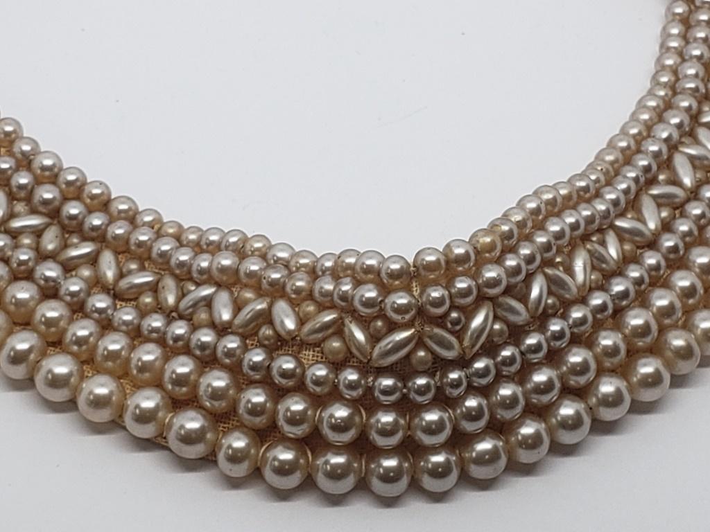VINTAGE BEADED COLLAR NECKLACE: THIS IS A PIECE OF HISTORY RIGHT HERE!!
