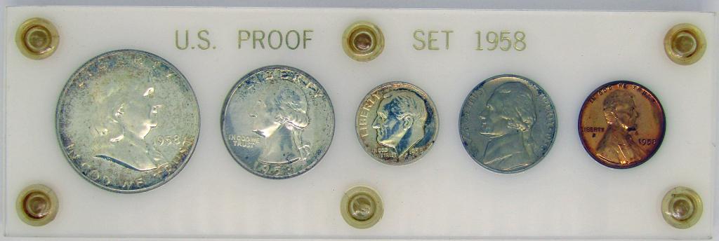 1958 PROOF U.S. YEAR SET - 5 COINS (1 of 2)