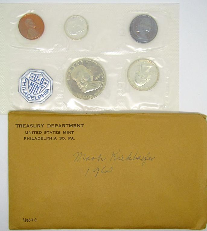 1960 U.S. PROOF SET ORIGINAL ENVELOPE (1 of 3)