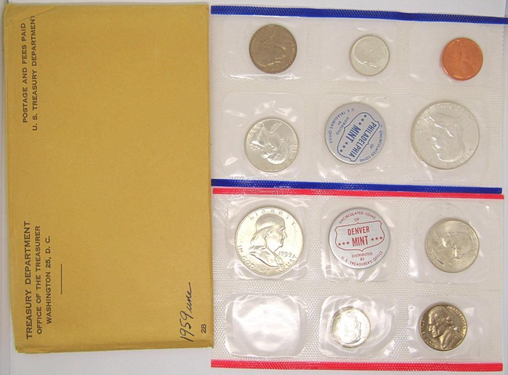 1959 U.S. MINT SET P&D ORIGINAL ENVELOPE (1 of 3)
