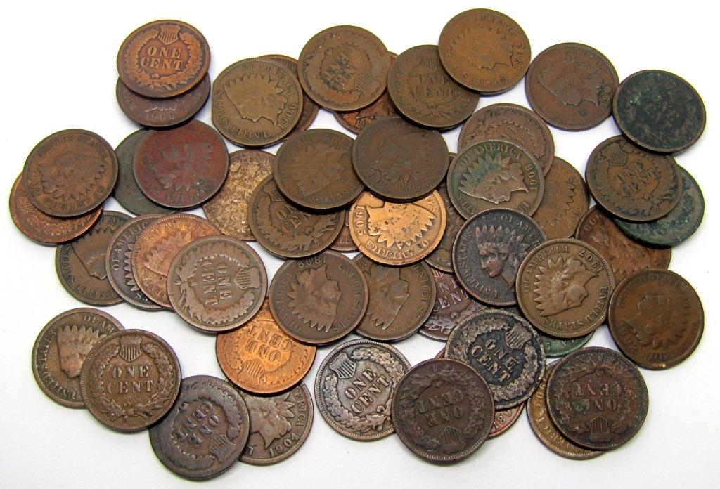 50 INDIAN CENT LOT - GREAT MIX (1 of 1)