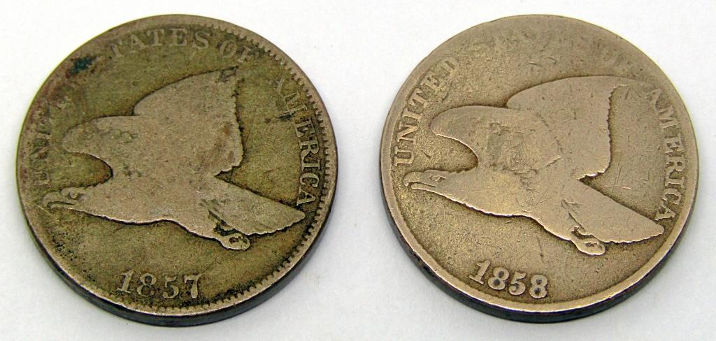 1857 & 1858 FLYING EAGLE CENTS (1 of 2)