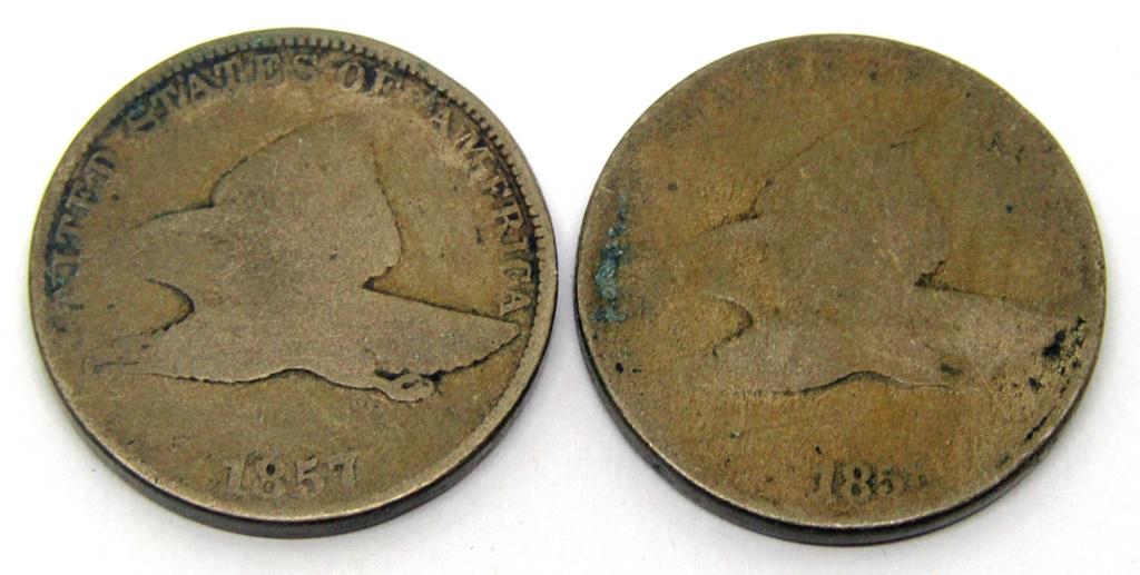 1857 & 1858 FLYING EAGLE CENTS (1 of 2)