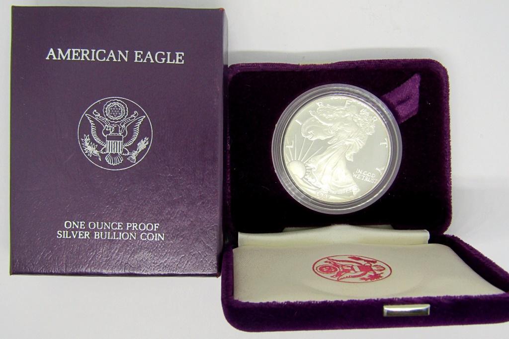 1987 PROOF AMERICAN SILVER EAGLE (1 of 3)