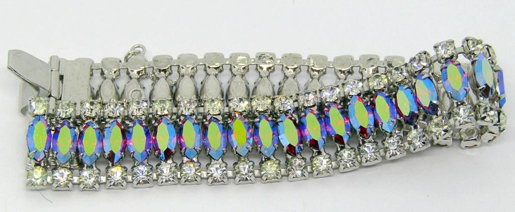 LOOKS NEW! VTG DAVID RHINESTONE BRACELET (1 of 4)