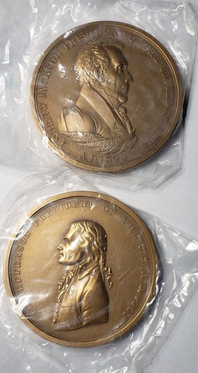 2-3 INCH PEACE AND FREEDOM BRONZE MEDALS (1 of 3)