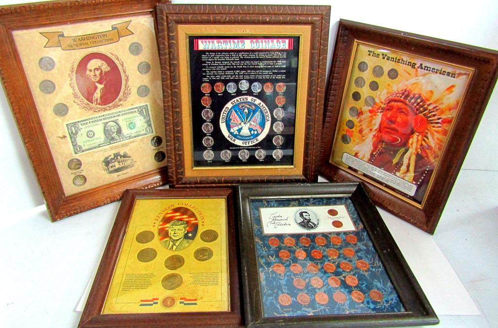 (5) FRAMED U.S. COIN SETS: KENNEDY COLLECTION, (1 of 5)